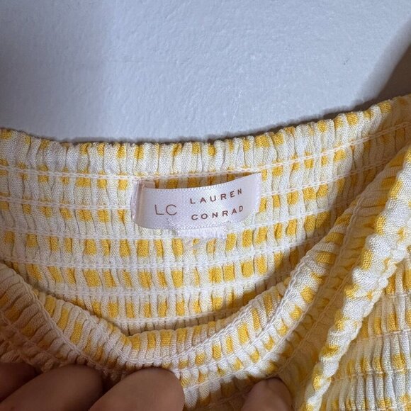 Lauren Conrad Womens Sun Dress Multicolor Ombre Check Smocked - Picture 4 of 6